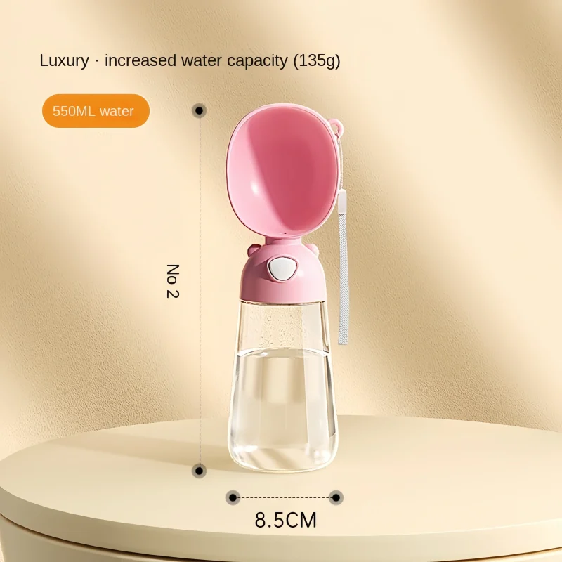 Pastel Peach travel dog water bottle