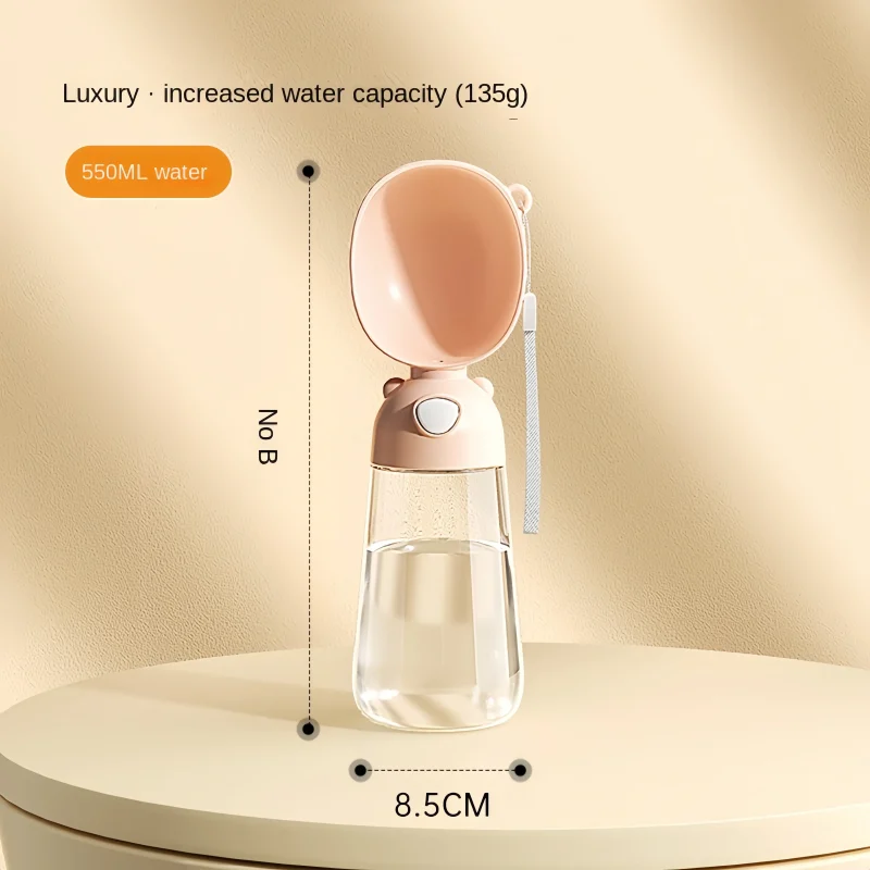 Pastel Peach travel dog water bottle